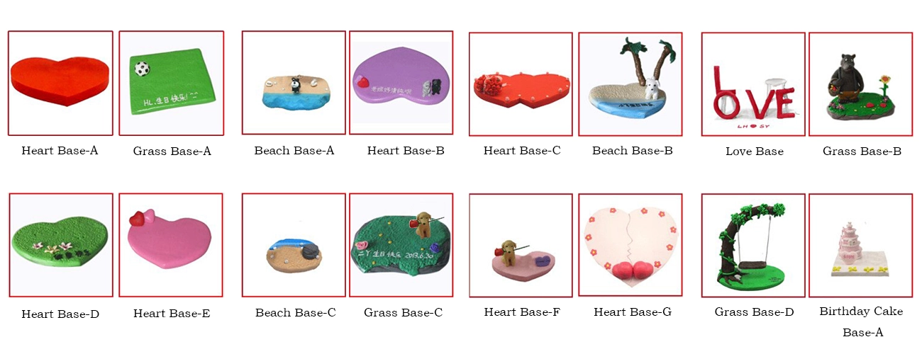 Various Custom Clay Figurine Base Styles – Choose Your Favorite