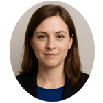 Emily Johnson smiling warmly in a professional headshot, inspired by her experience with Claclay's custom clay figurines.