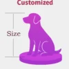 Sitting dog clay figurine for custom pet sculpture.