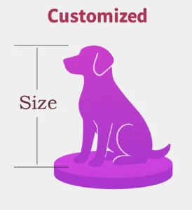 Sitting dog clay figurine for custom pet sculpture.