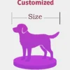 Standing dog clay figurine for custom pet sculpture.